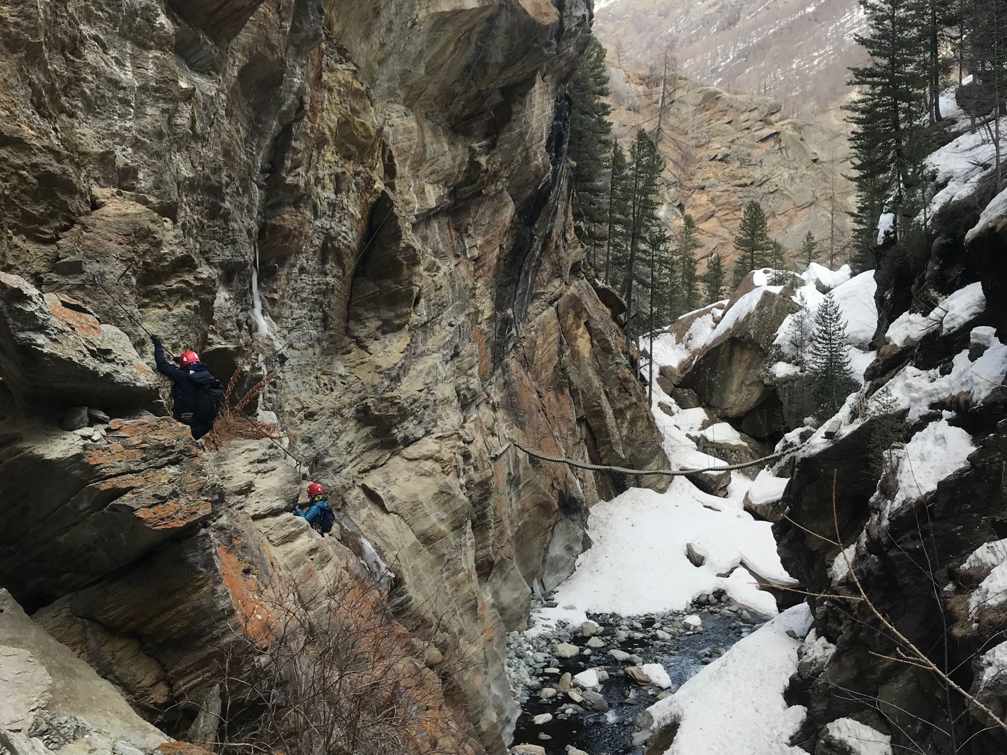 Winter Via Ferrata: Winter climbing adventures in the mountains, surrounded by snow and nature.