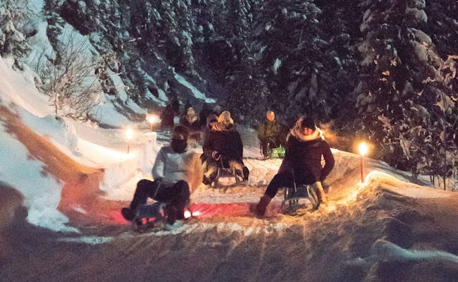 guided night sledding (photo: outdoor interlaken)