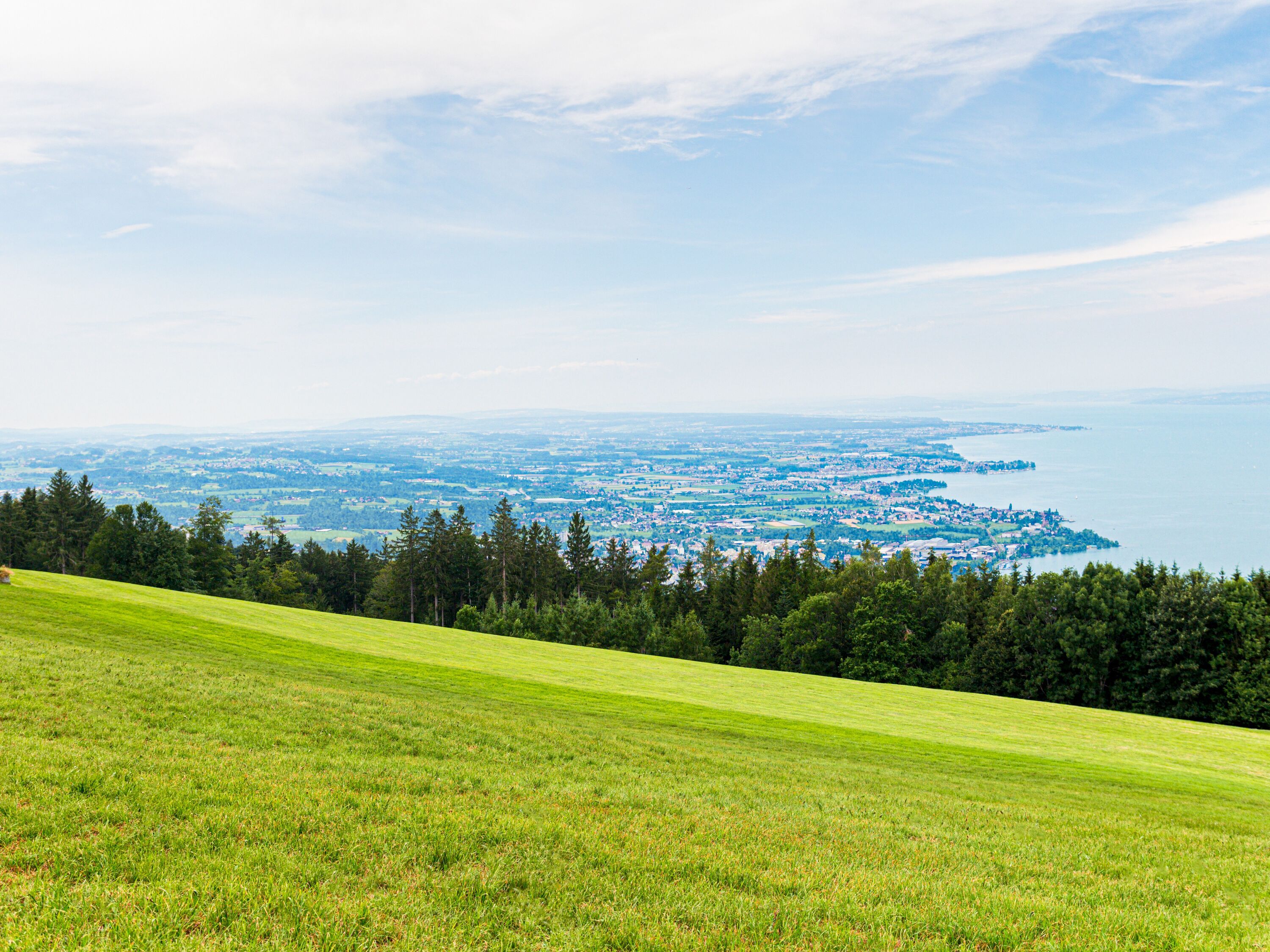 Pemandangan: Perjalanan kuliner menyenangkan di perbatasan empat negara dekat St. Gallen dengan pandangan ke Danau Constance.