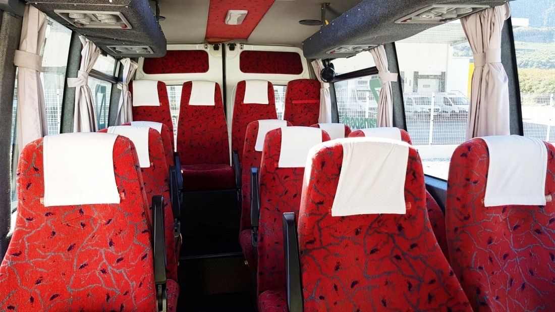 Minibus: Interior for comfortable group travel, ideal for adventures and explorations.