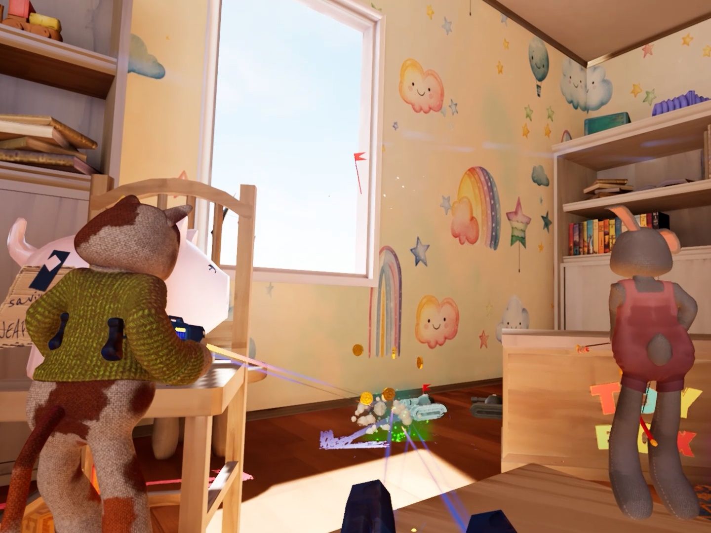 VR Plush Rush: Rasai pengalaman permainan yang mengujakan dengan boneka lembut dalam ruang mesra kanak-kanak.