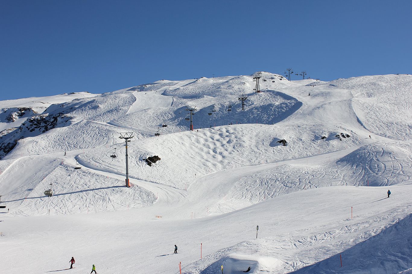 Pizol: geweldige skipistes in de winter voor skiërs en snowboarders in Zwitserland.
