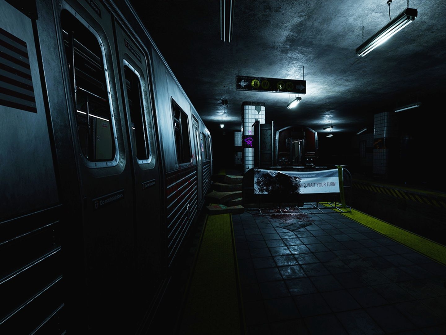 VRilliant: mörk tunnelbanestation med övergivna vagnar och stadskänsla