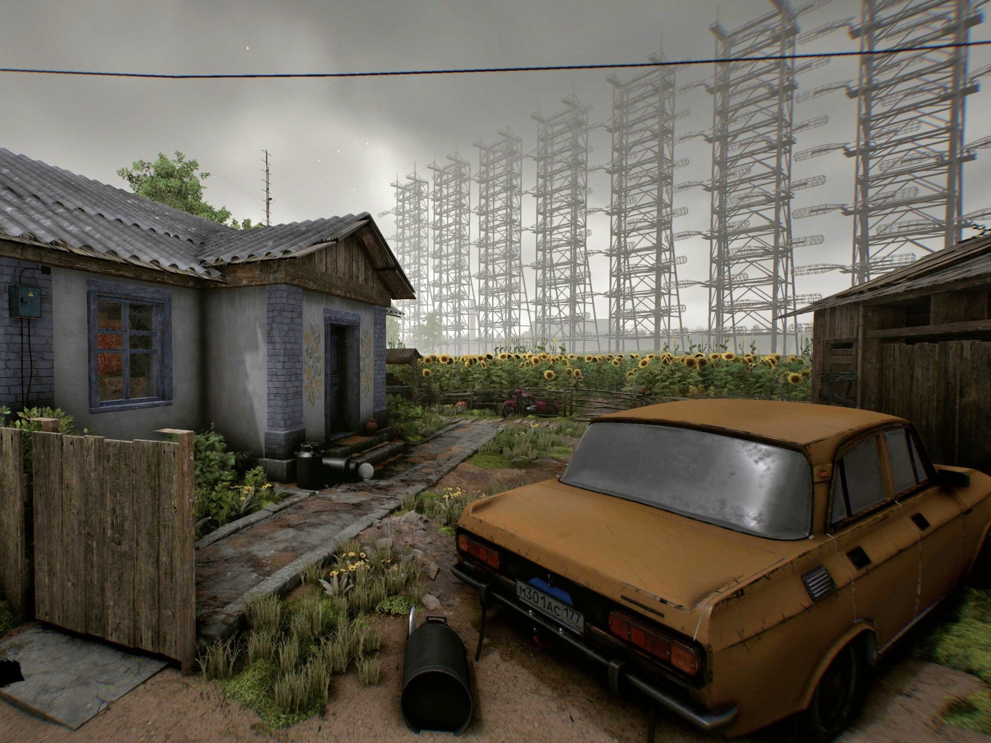 VR Tchernobyl : découvre l'environnement abandonné et les structures mystiques dans ce paysage unique.