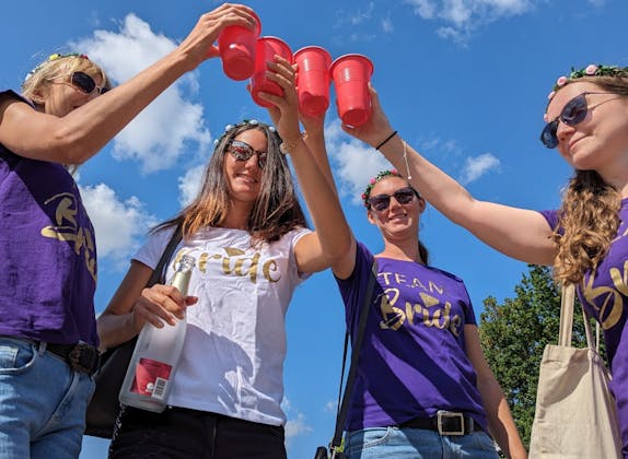 Bachelorette Party: Celebrate with your team under blue skies and enjoy the time with friends.