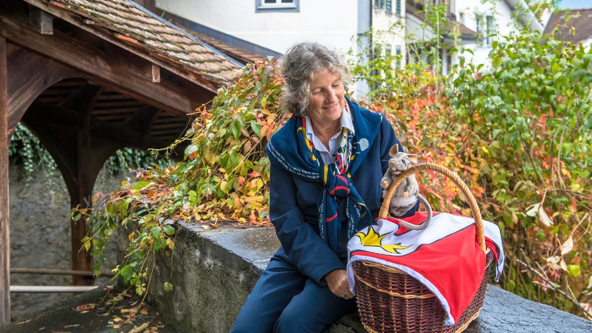 Lawatan Thun Kanak-Kanak Keranjang Cerita dengan mainan kain, Lokasi Thun, Musim Luruh 2023.