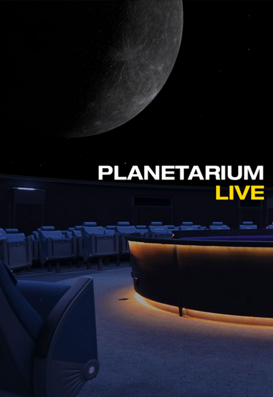 Planetárium Verhehrshaus Lucern ukazuje živou astronomii s obrázky souhvězdí.