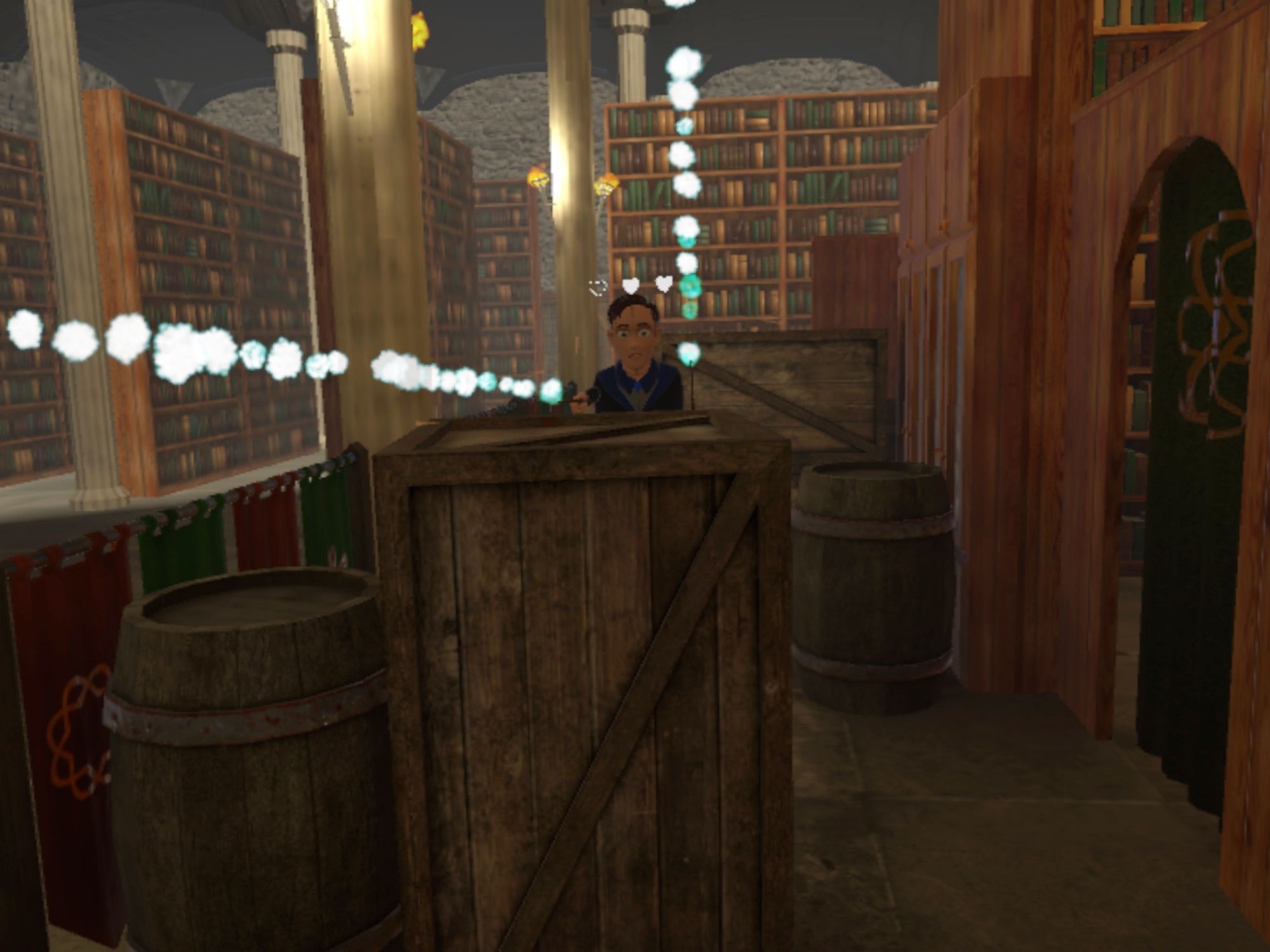 Aventura Virtual: Descobre a magia na escola mágica com um ambiente incrível.