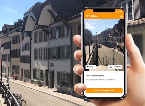 Aarau caccia al tesoro interattiva, scopri la città con il tuo smartphone, attività fantastica per gruppi.