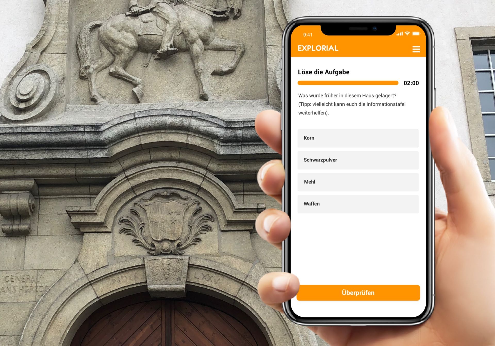 Aarau: ล่าขุมทรัพย์แบบอินเตอร์แอคทีฟหน้าตึกประวัติศาสตร์พร้อมแอพสำหรับแก้โจทย์.