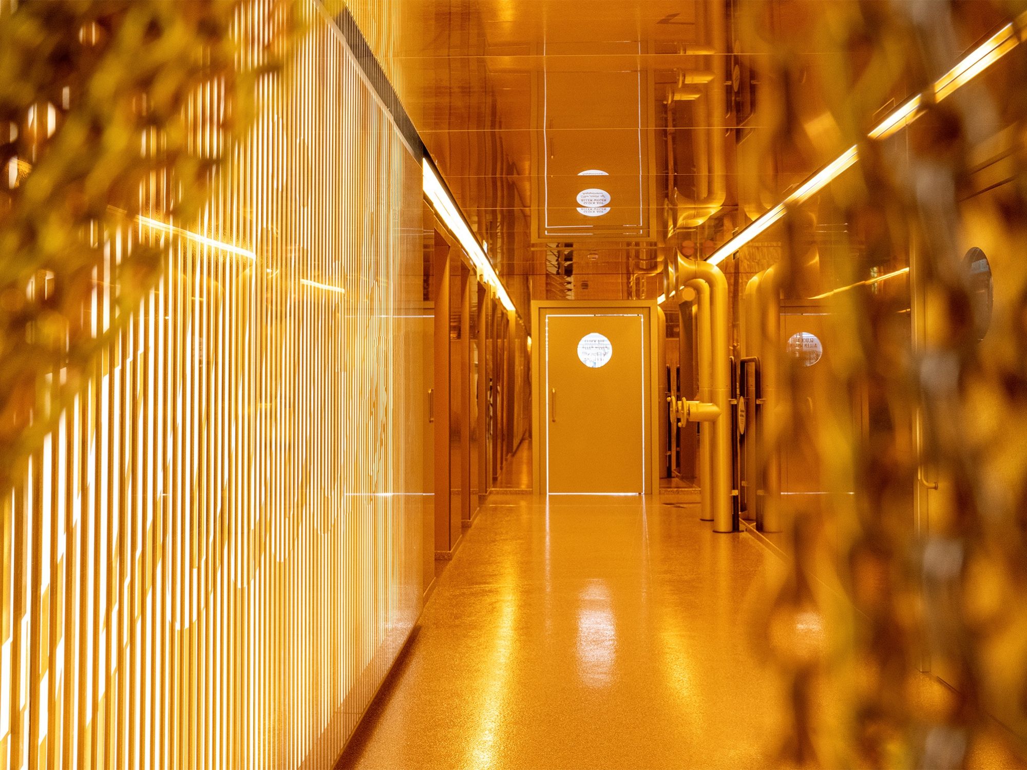 Porte-bonheur : Attraction unique au Chocolarium de Flawil avec des accents dorés brillants.