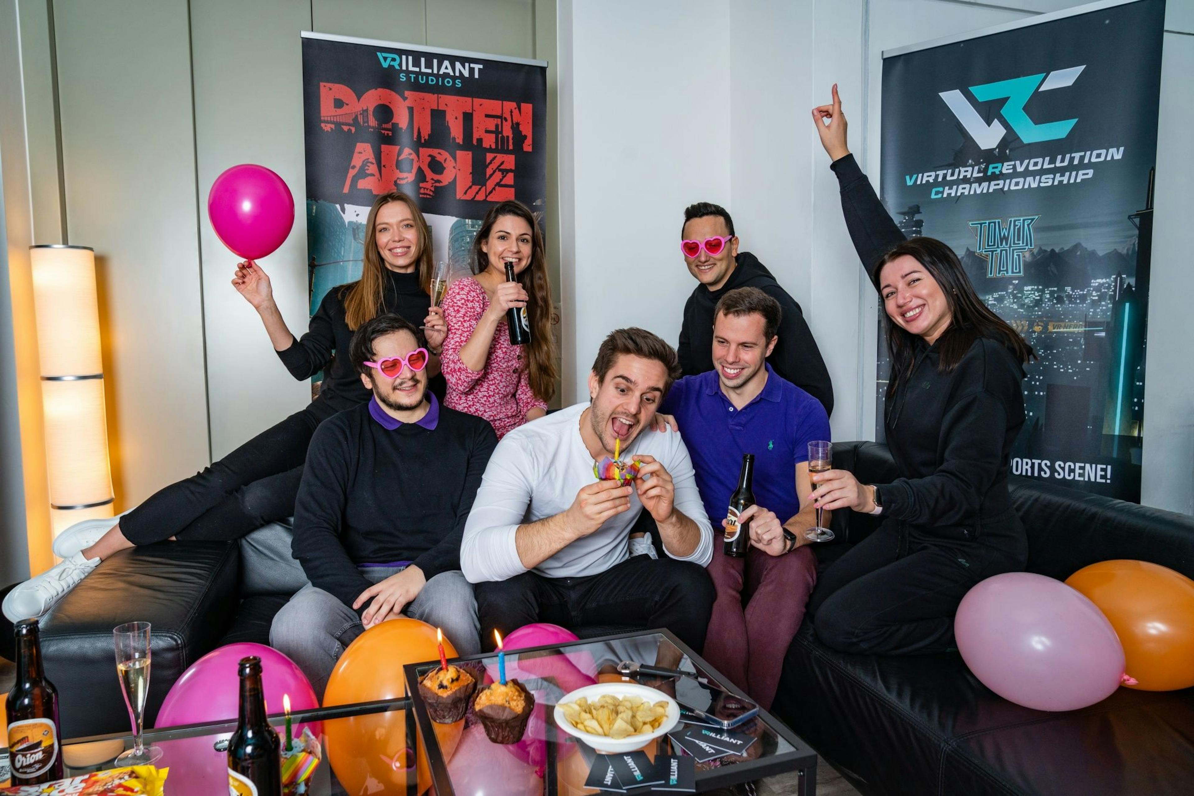 VRilliant: Celebrate with friends in a virtual reality environment full of joy and color.