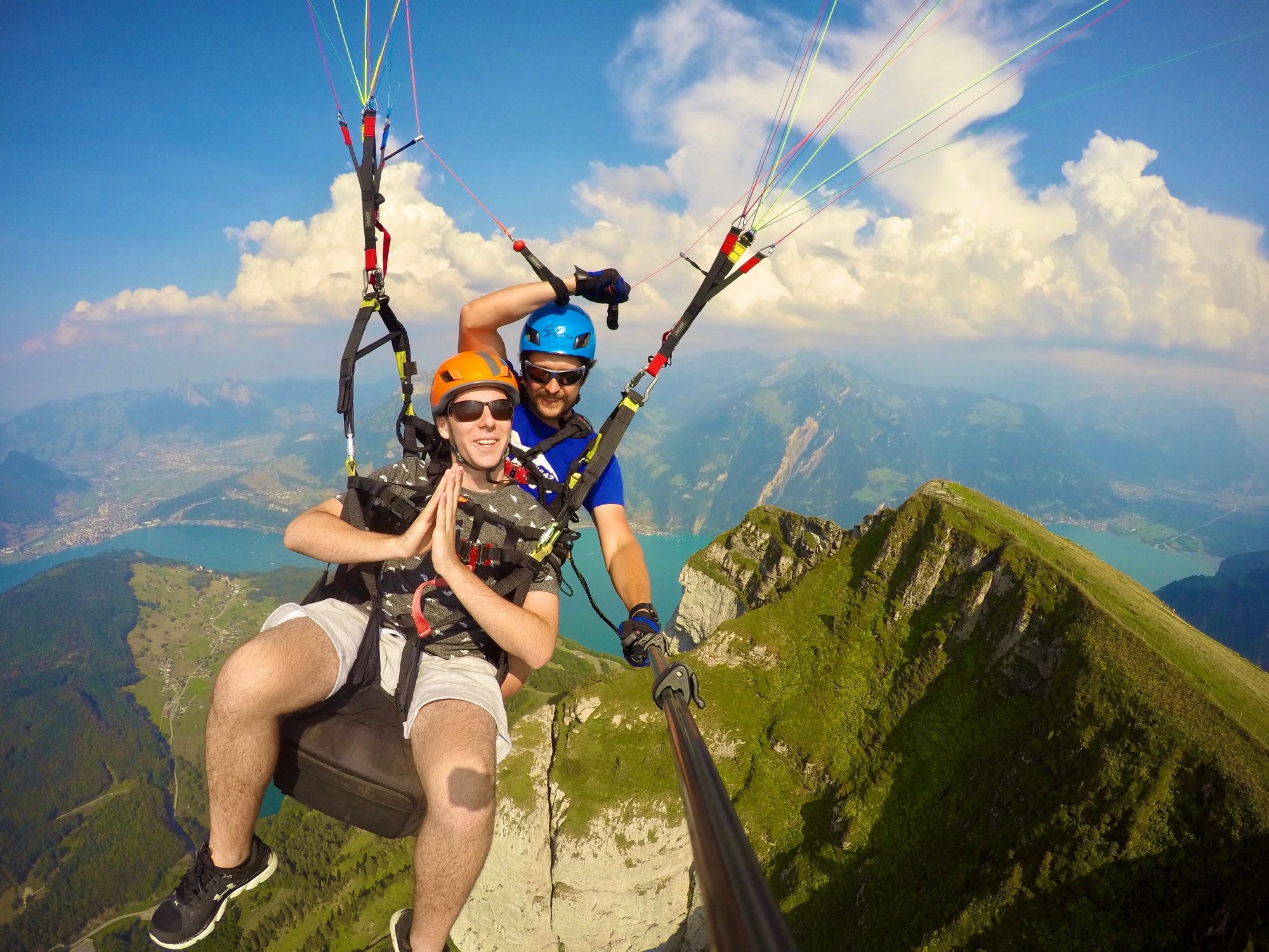 Lotniarstwo: Doświadcz lotu tandemowego nad Lucerną z spektakularnym widokiem i naturą.