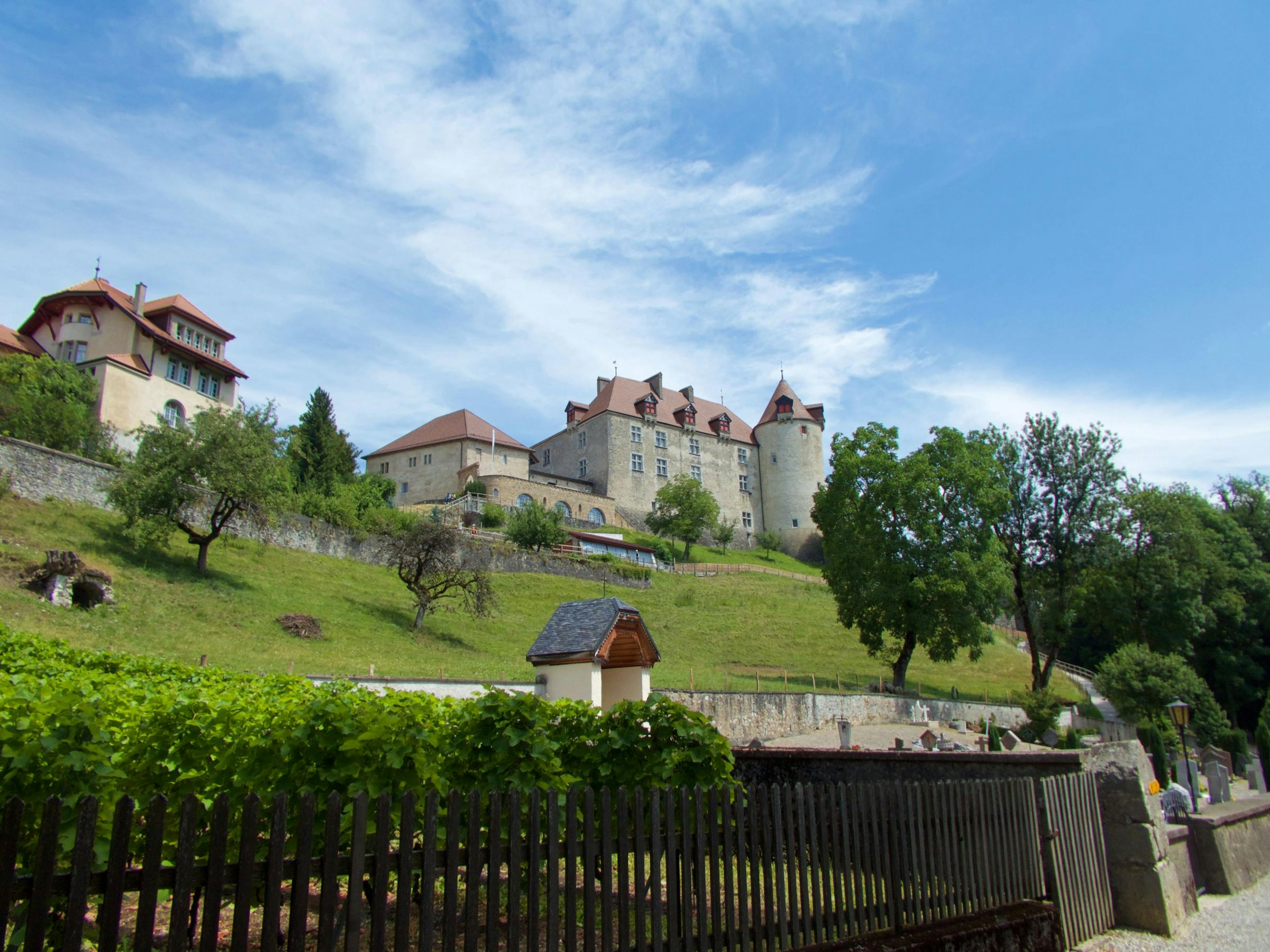 Gruyeres: Erkunde die beeindruckende Burg und die charmante Umgebung während deines Tagesausflugs.