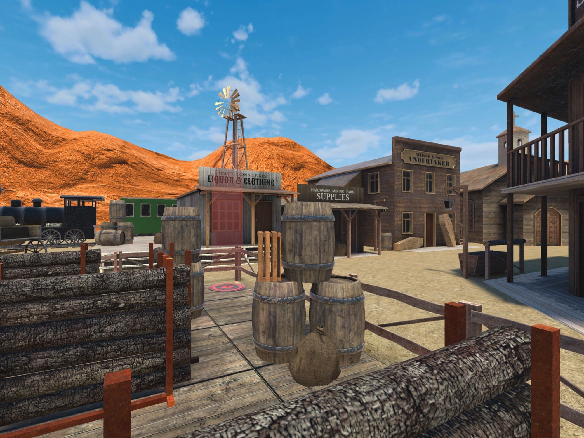 Vilda Väst: Upptäck en fascinerande vilda västern-stad med gamla byggnader och äkta atmosfär.