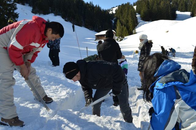 Membina iglu di Switzerland, Aktiviti berkelompok di salji, Sukan musim sejuk