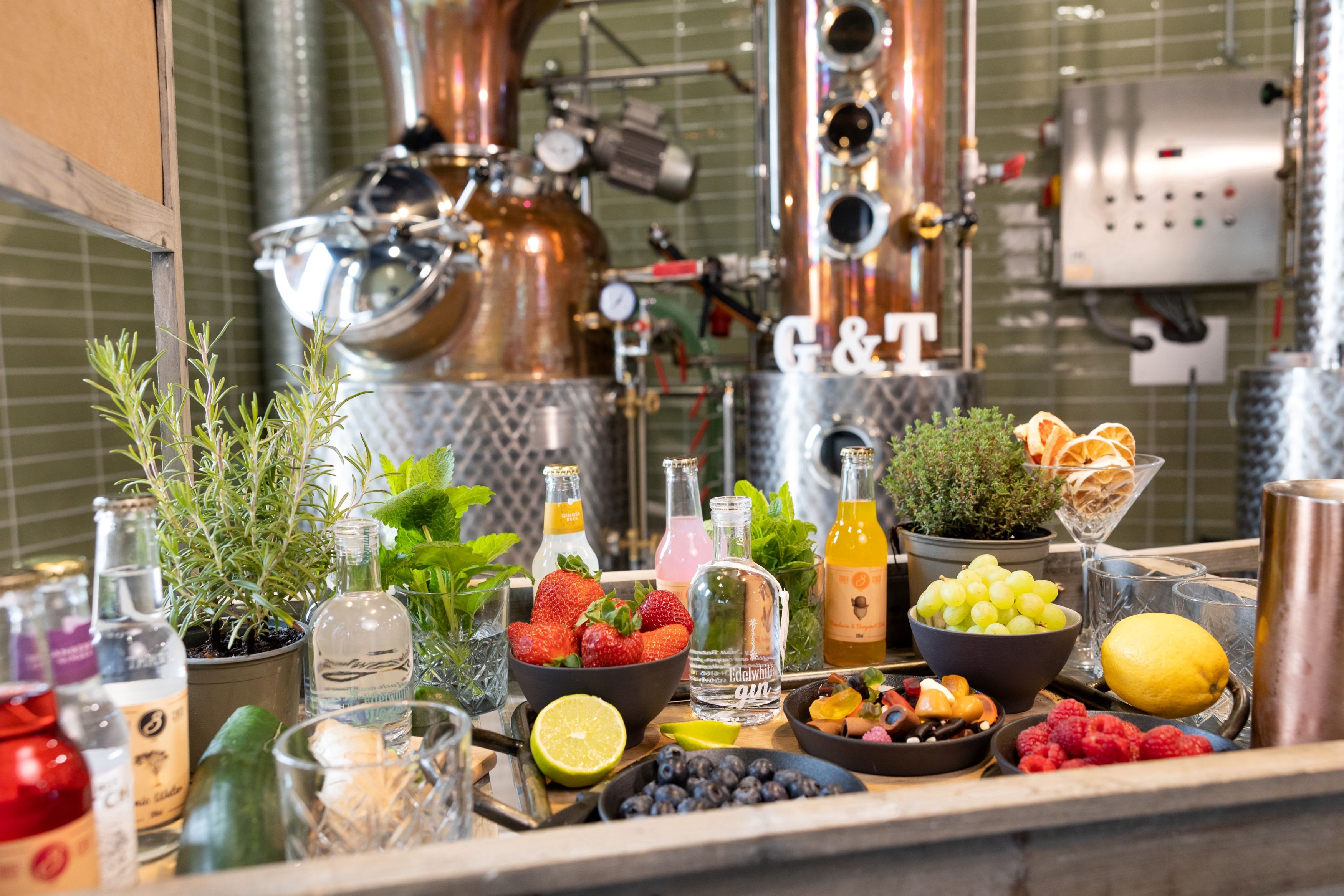 Edelwhite Gin : Profite de la dégustation de gin avec des ingrédients frais et des cocktails aromatiques.