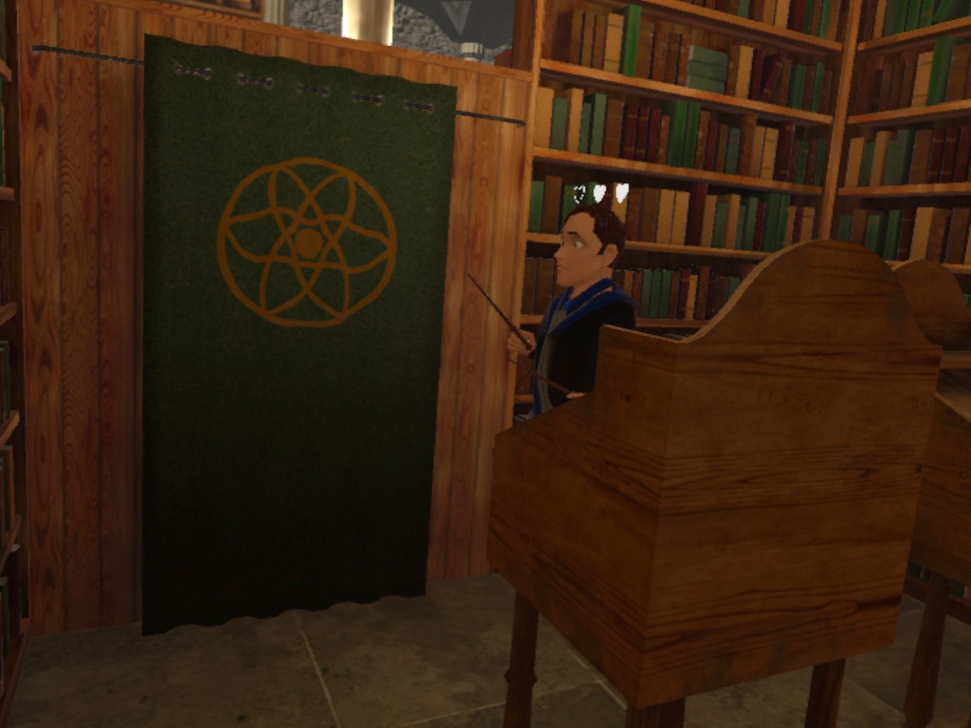 Escola Mágica: Descobre um emocionante mundo de aventuras virtuais para crianças numa biblioteca mágica.