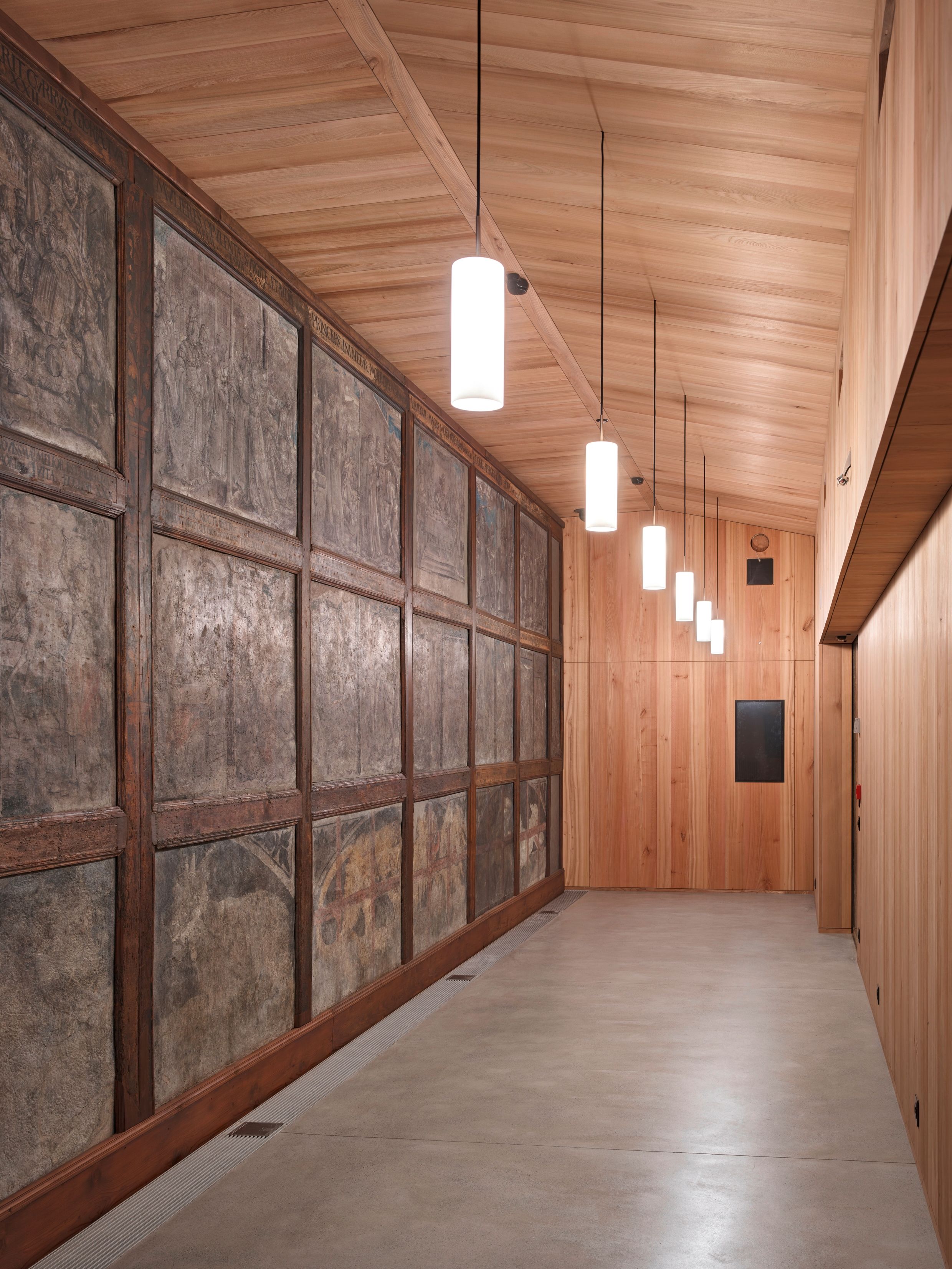 Dřevěná větev v Domovském muzeu Chur