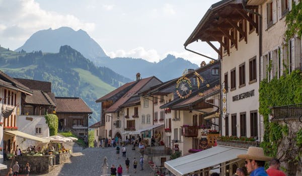 Gruyères, Alpine cheese dairy, chocolate factory and Golden Pass Line