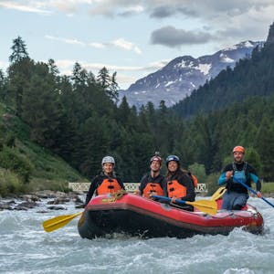 River rafting for families in Engadine