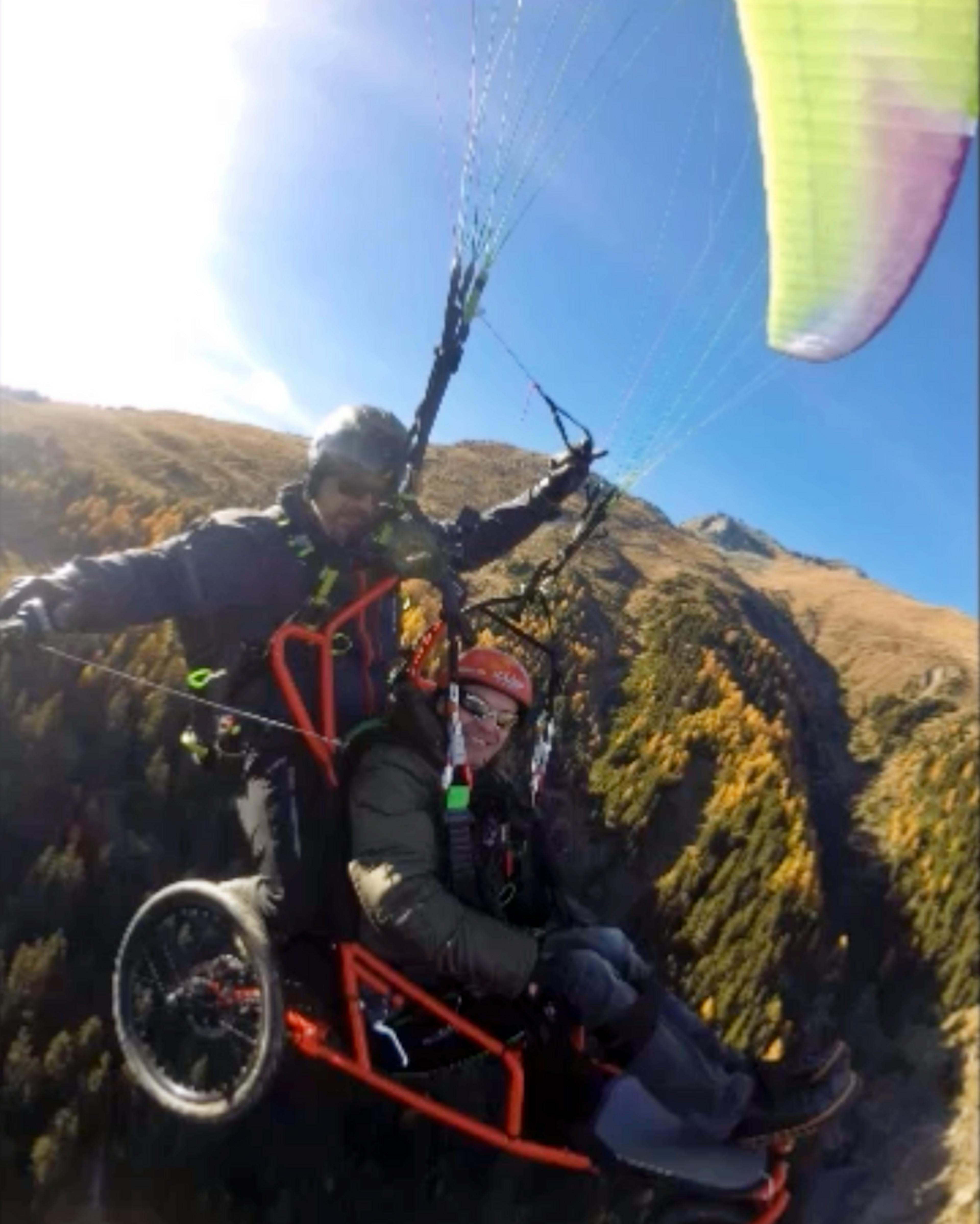 Paragliding wheelchair