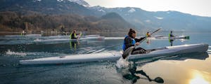Surfski kayak course wing paddle technique in Thun