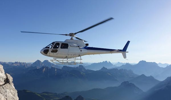 Helicopter tour of the Alps