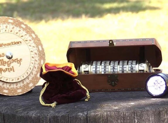 Magisch portaal met raadsels en accessoires, Escape Game