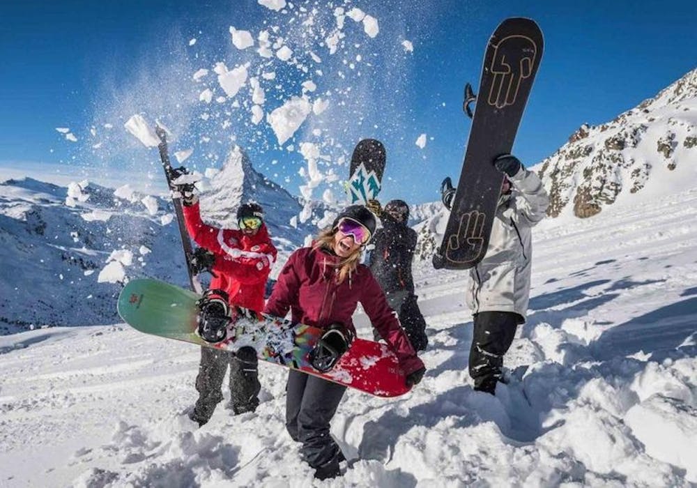 Snowboarden Zermatters