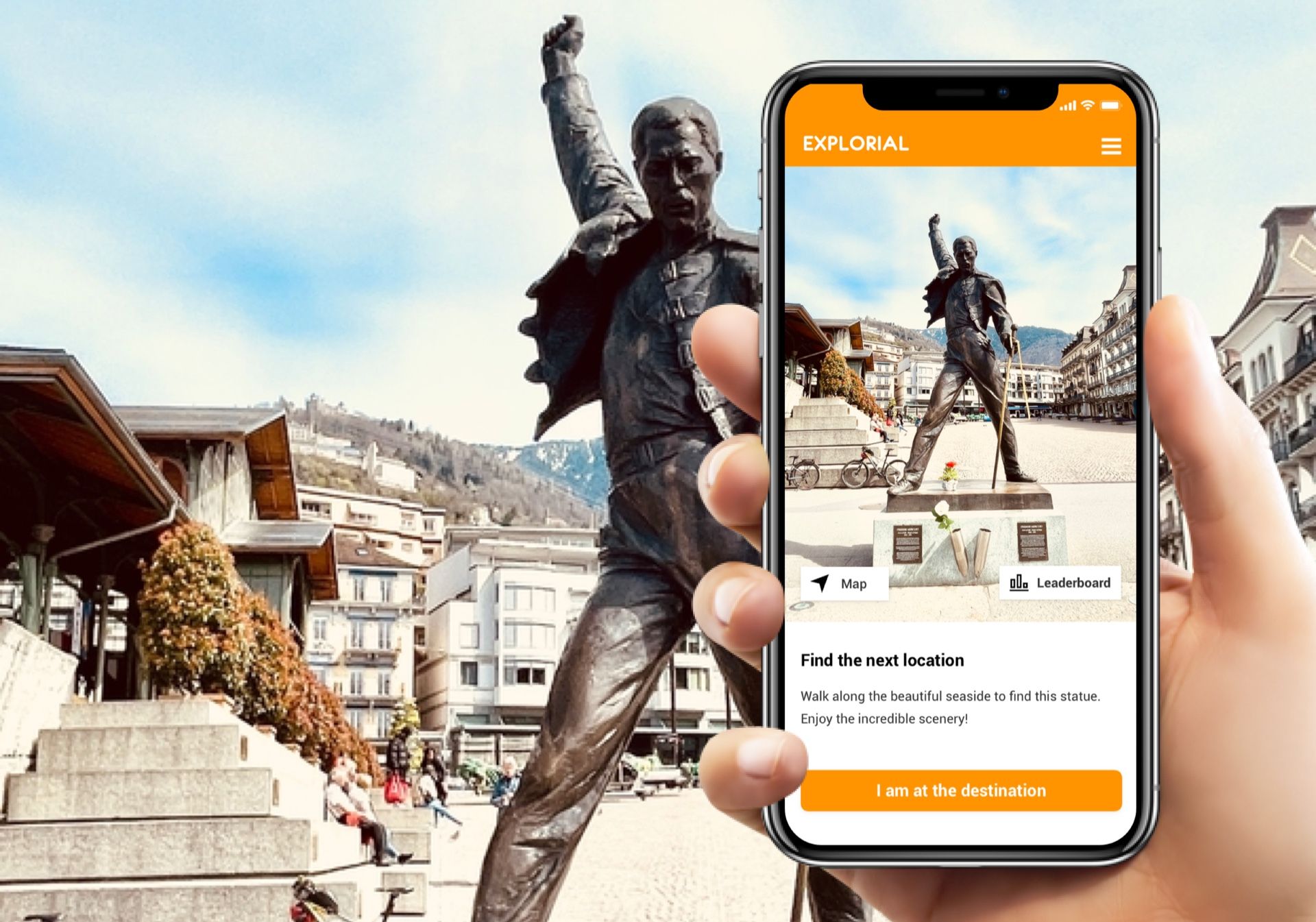 Montreux : Découvre la statue de Freddie Mercury dans le beau cadre du lac de Genève.