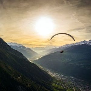 Riederalp Valais paragliding tandem flight