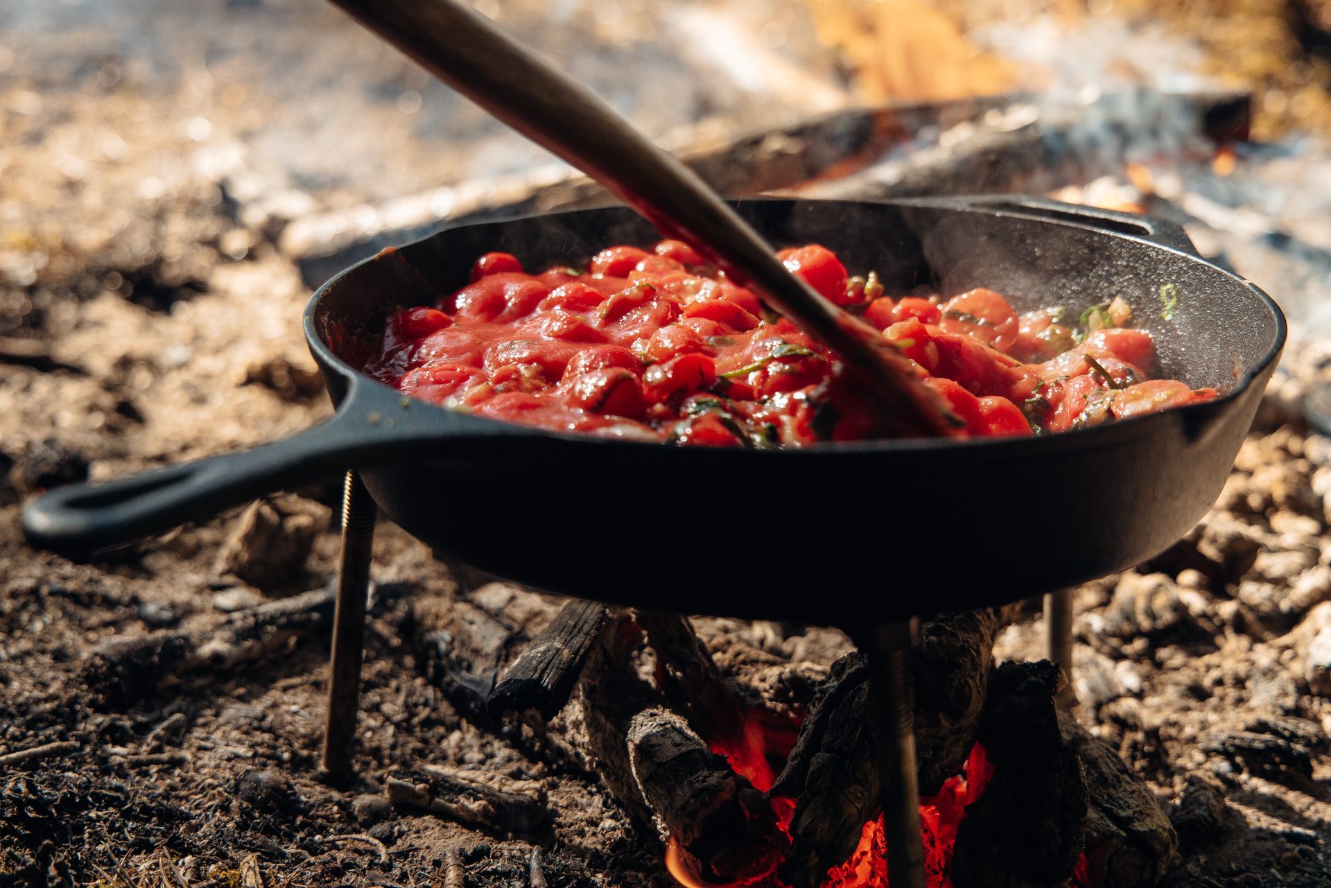火炭厨房：在大自然中用明火烹饪新鲜食材。
